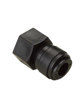 FEMALE ADAPTER 7/16-20UNF, TUBE SIZE OD8, BLACK - HCF08-UNF7/16-20B