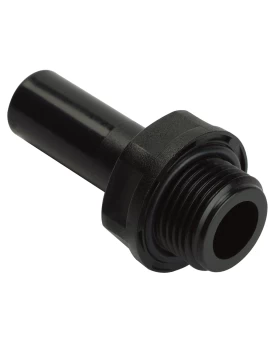 STEM ADAPTER BSPP THREAD G1/4 , TUBE SIZE OD10, BLACK - HCJ10G02B