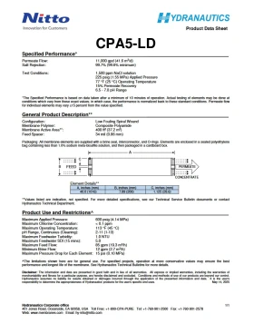 8inch BRACKISH WATER REVERSE OSMOSIS MEMBRANE NITTO SERIES CPA5 (high salt rejection)-CPA5