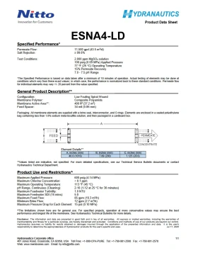 8inch NANOFILTRATION MEMBRANE NITTO SERIES ESNA4 (low energy)-ESNA4-LD