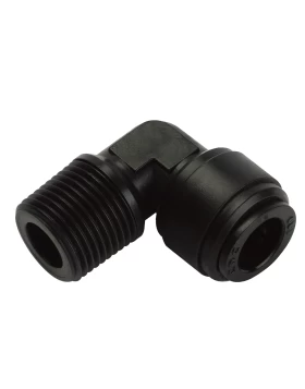 MALE ELBOW R3/8 , TUBE SIZE OD10, BLACK - HPL10R03B