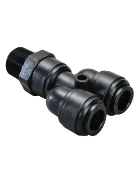 SWIVEL MALE Y BSPT(R) THREAD R1/8 , TUBE SIZE OD8, BLACK - HRWT08R01B