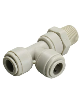 SWIVEL MALE RUN TEE BSPT(R) THREAD  1/4 NPT, TUBE SIZE  1/4 - HRST1/4-N02G