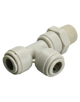 SWIVEL MALE RUN TEE BSPT(R) THREAD  3/8 NPT, TUBE SIZE  1/2 - HRST1/2-N03G