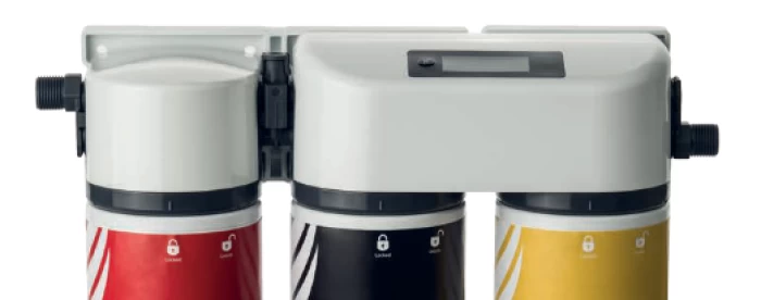 (Preview 1) TRIPLE FILTER HEAD - 3/8 BSP CONNECTION - INLET LEFT, OUTLET LEFT