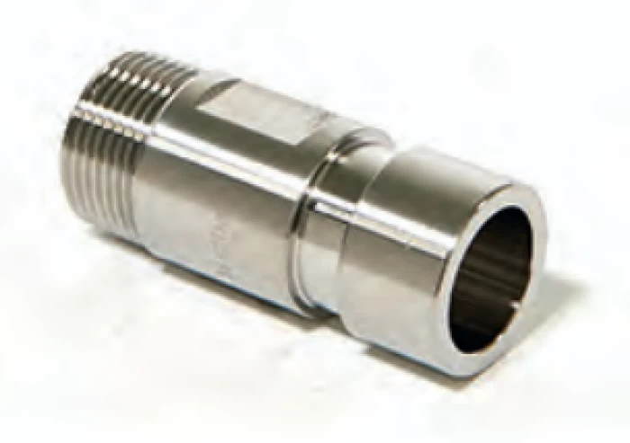 (Preview 1) GROOVED AISI 316 STUB PIPE WITH 1″ BSPP THREAD (33.7 × 65 MM) - H.S. 73072980