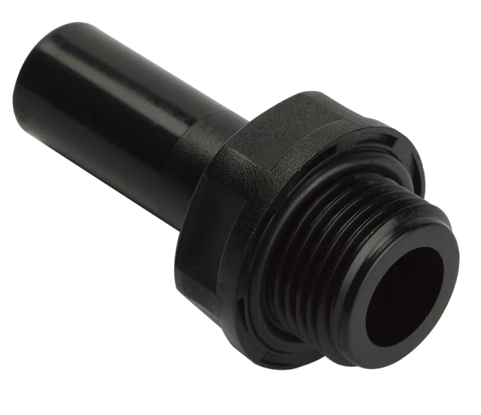 (Preview 1) STEM ADAPTER BSPP THREAD G1/4 , TUBE SIZE OD8, BLACK - HCJ08G02B