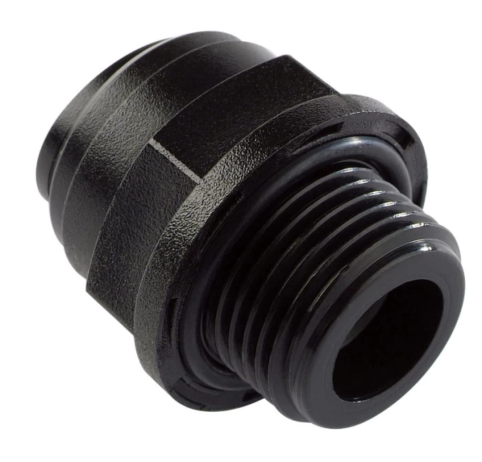 (Preview 1) MALE CONNECTOR  THREAD R3/4 , TUBE SIZE OD15, BLACK - HPC15G06B