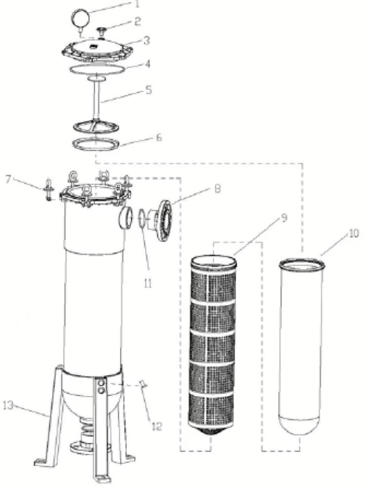 (Preview 1) MWG BAG FILTER L= 32 - 1 MICRON   - H.S. 84219990