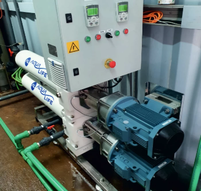 (Preview 2) SEAWATER DESALINATION UNIT WITH ENERGY RECOVERY SYSTEM (ELECTRIC MOTOR, PUMP, 