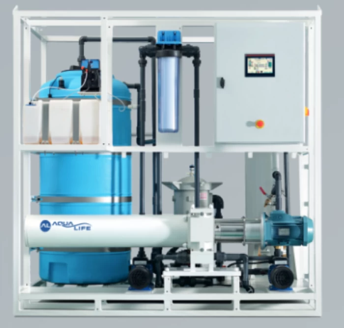 (Preview 1) SEAWATER DESALINATION PLANT WITH ENERGY RECOVERY SYSTEM, MEDIA FILTER, 5μm BAG