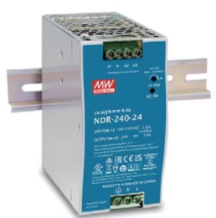 (Preview 1) DIN RAIL POWER SUPPLY 240W/24VDC/10A PFC SLIM NDR-240-24 MEAN WEL