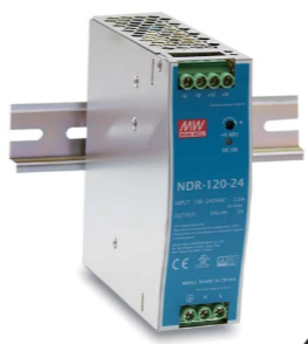(Preview 1) DIN RAIL POWER SUPPLY 120W/24VDC/5A SLIM NDR-120-24 MEAN WELL