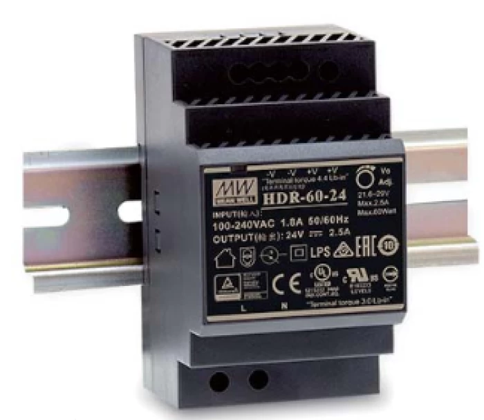 (Preview 1) DIN RAIL POWER SUPPLY 54W/12VDC/4.5A ULTRA SLIM HDR-60-12 MEAN WELL