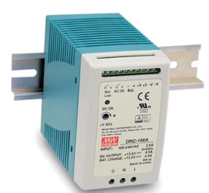 (Preview 1) DIN RAIL POWER SUPPLY 96.6W/27.6VDC/2.25A WITH BATTERY CHARGER (UPS) DRC-100B 