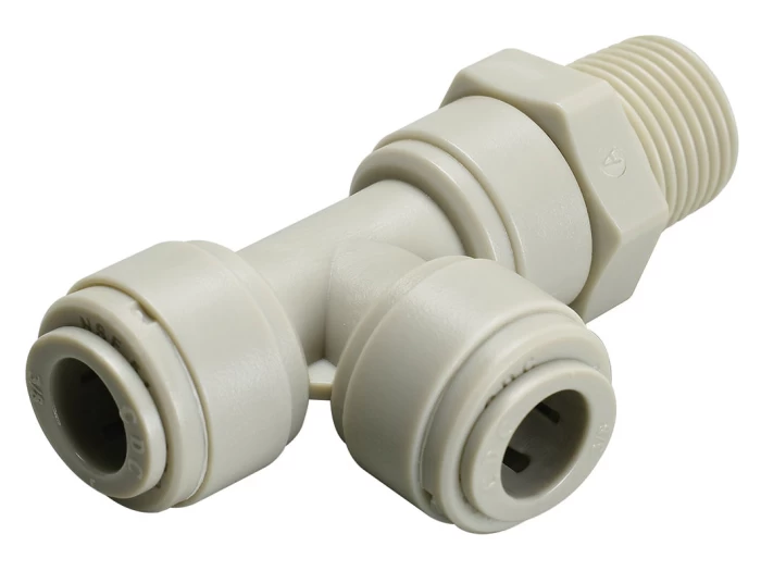SWIVEL MALE RUN TEE BSPT(R) THREAD  1/8 NPT, TUBE SIZE  1/4 - HRST1/4-N01G
