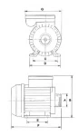 (Thumb 3) SINGLE-PHASE ELECTRIC MOTOR 550W 230V 50HZ MODEL DE845 WITH 4-POLE DESIGN AND AU