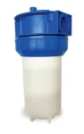 (Thumb 1) BIG 3-PIECE FILTER HOUSING 20 INCH WITH 1.5 INCH F IN/OUT THREAD WHITE - H.S. 84