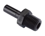 (Thumb 1) STEM ADAPTER BSPT(R) THREAD R3/8 , TUBE SIZE OD8, BLACK - HCJ08R03B