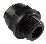 (Thumb 1) MALE CONNECTOR  THREAD R1/2 , TUBE SIZE OD15, BLACK - HPC15G04B
