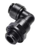 (Thumb 1) SWIVEL MALE ELBOW BSPT(R) THREAD R3/8 , TUBE SIZE OD8, BLACK - HRPL08G03B